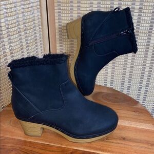 Style & Co Woman’s 9.5 M Townaa Winter Faux Fur Ankle Black Boots